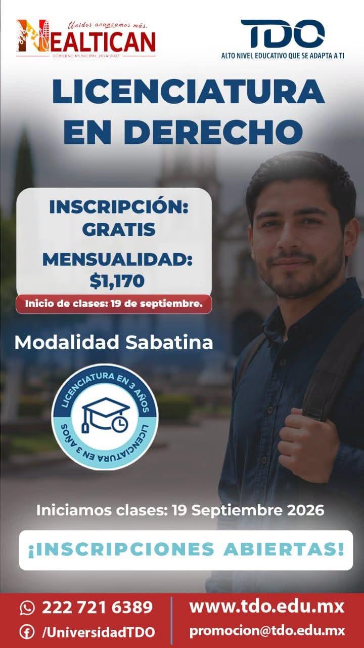 ¡Inicia tu Licenciatura en Derecho este 19 de septiembre