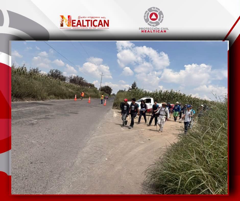 Protección Civil brinda acompañamiento durante la “Caminata Trilogía de Cerros”